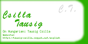 csilla tausig business card